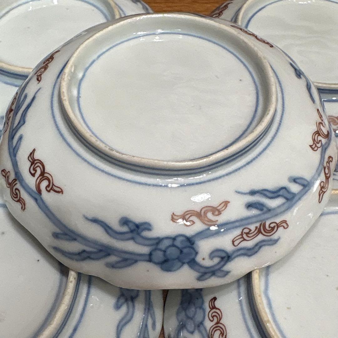 江戸時代　古伊万里焼　金彩　鳳凰　５枚皿