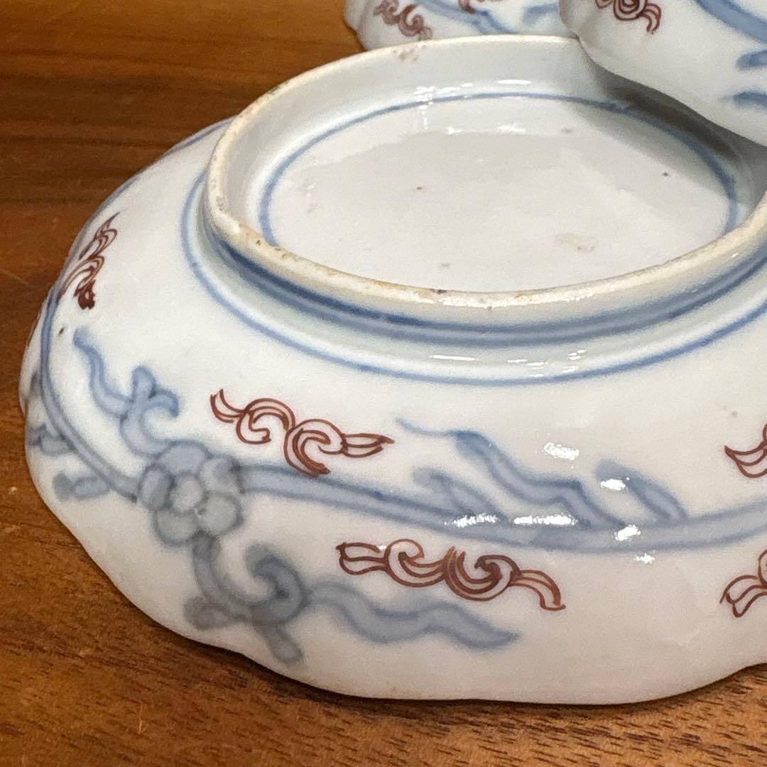 江戸時代　古伊万里焼　金彩　鳳凰　５枚皿