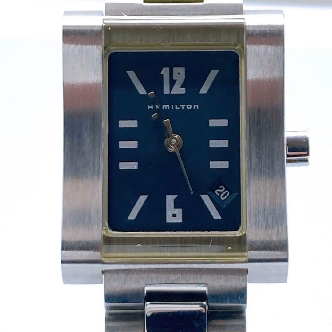 500 ハミルトン　グラマシー　000003 デイト　スクエア　腕時計　希少