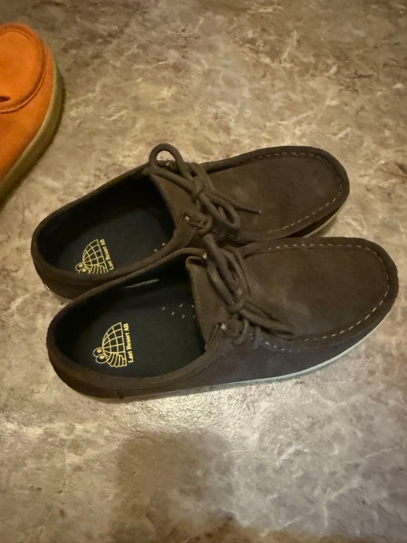 last resort abダークブラウン モカシンデッキシューズ