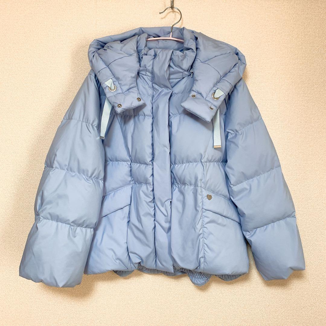 未使用メゾピアノジュニア 【撥水】暖かポケット リサイクルダウンブルゾン 150