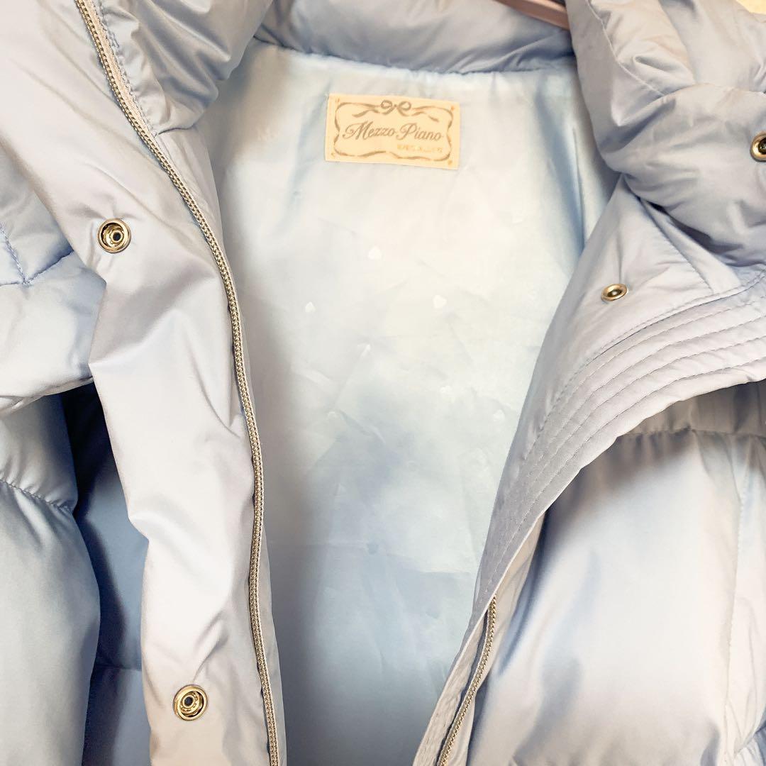 未使用メゾピアノジュニア 【撥水】暖かポケット リサイクルダウンブルゾン 150