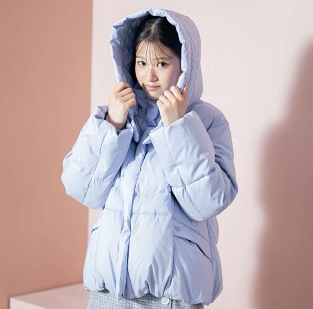 未使用メゾピアノジュニア 【撥水】暖かポケット リサイクルダウンブルゾン 150