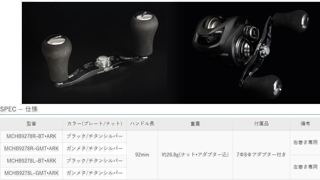 ZPI Zelosマシンカットハンドル　ARK　102ブラックシルバー