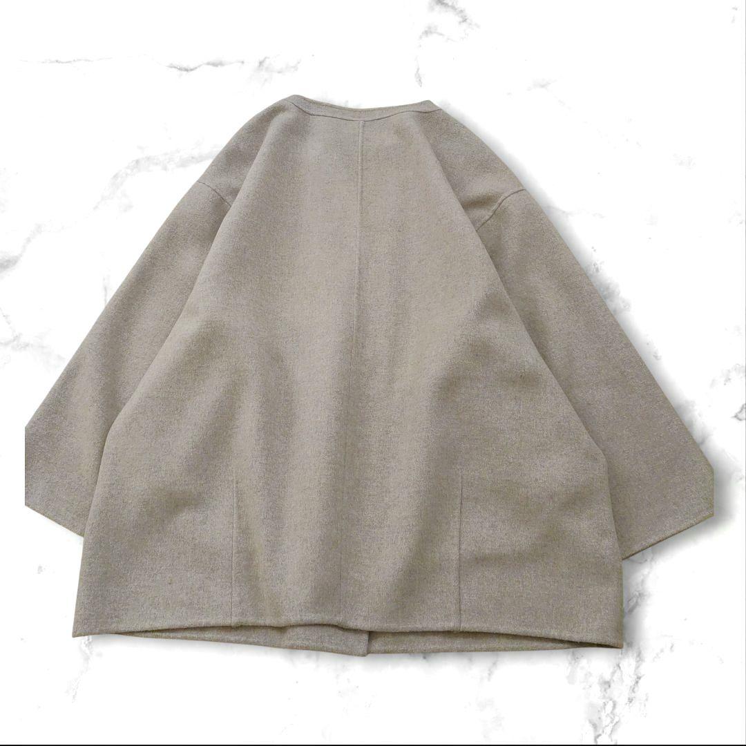 スローブイエナ ハミルトン ダブルフェイス ショート コート ウール コクーン