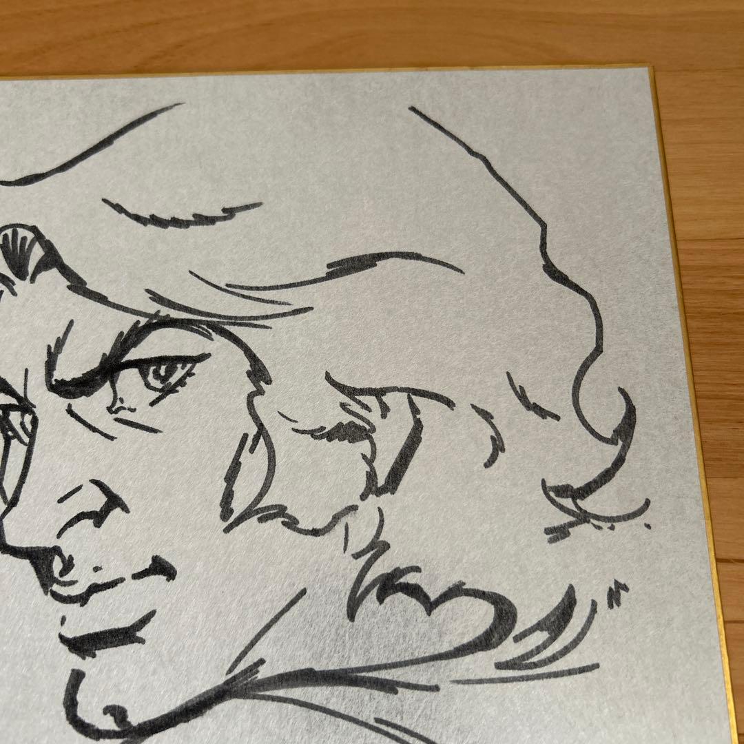 宮本貞雄　コンドルジョー　直筆イラストサイン色紙