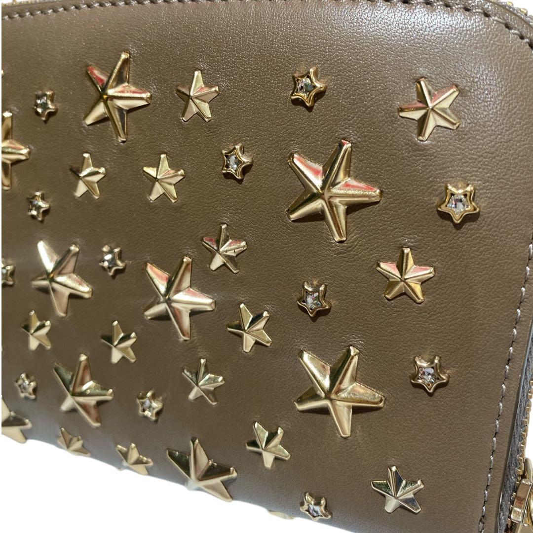 【極美品】ジミーチュウ スター スタッズ ラウンドファスナー 長財布 レザー