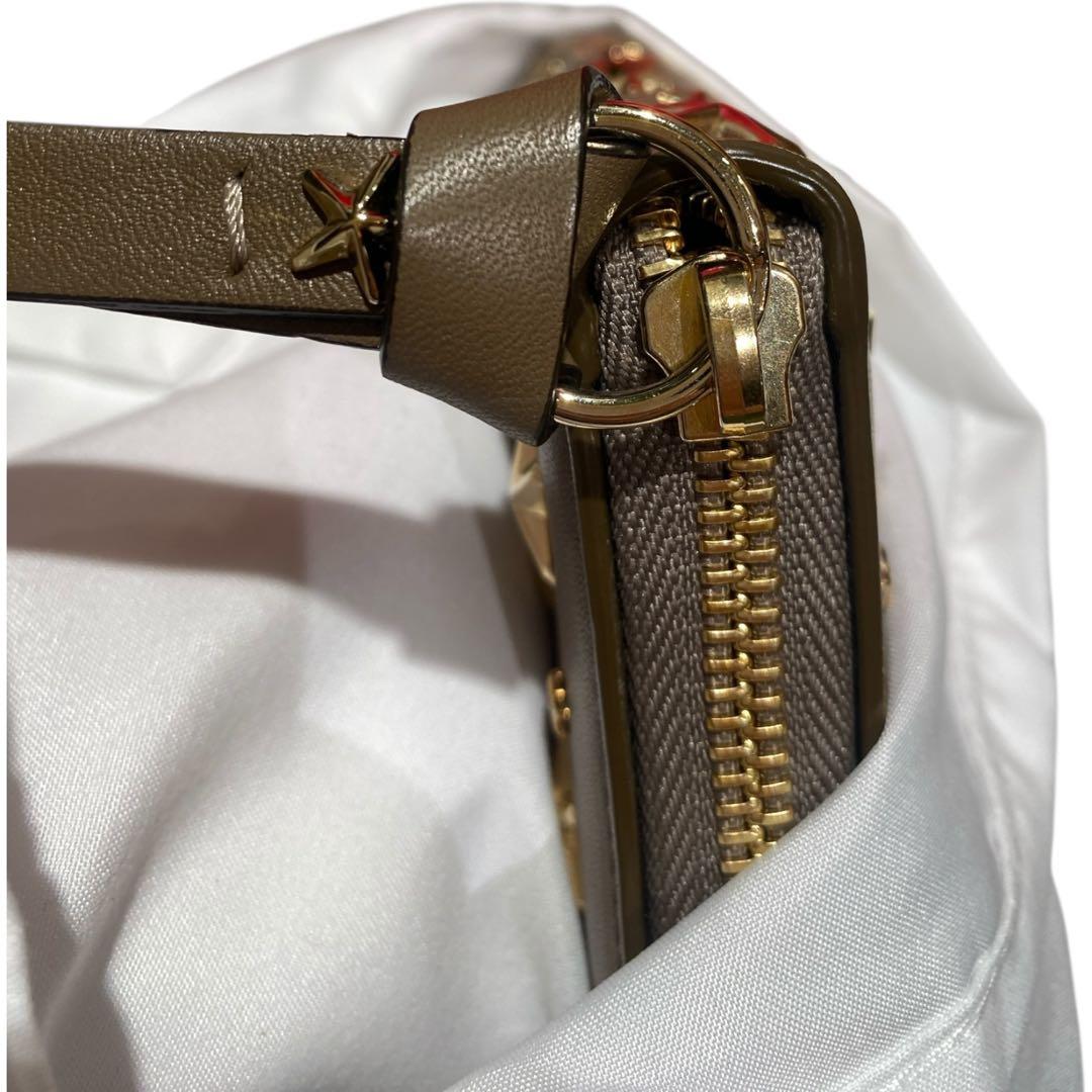 【極美品】ジミーチュウ スター スタッズ ラウンドファスナー 長財布 レザー