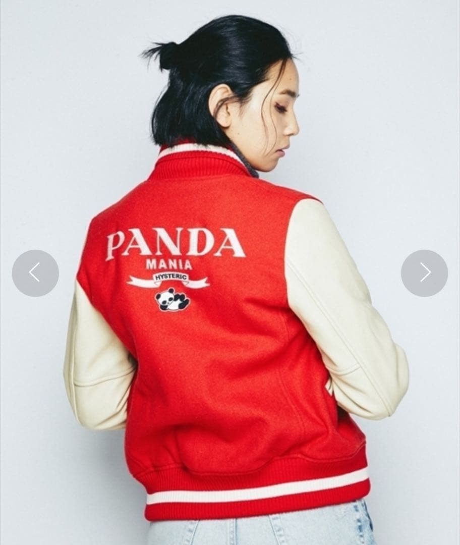 ヒステリックグラマー 「PANDA」MANIA スタジャン　赤　Sサイズ