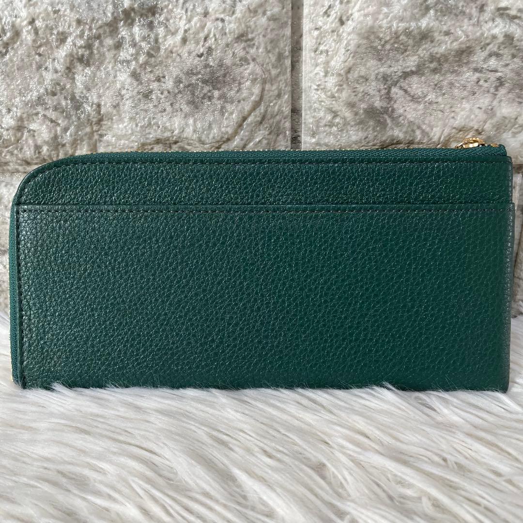 【極美品】イビサ　シュリンクレザー　L字ファスナー　スリムウォレット　長財布