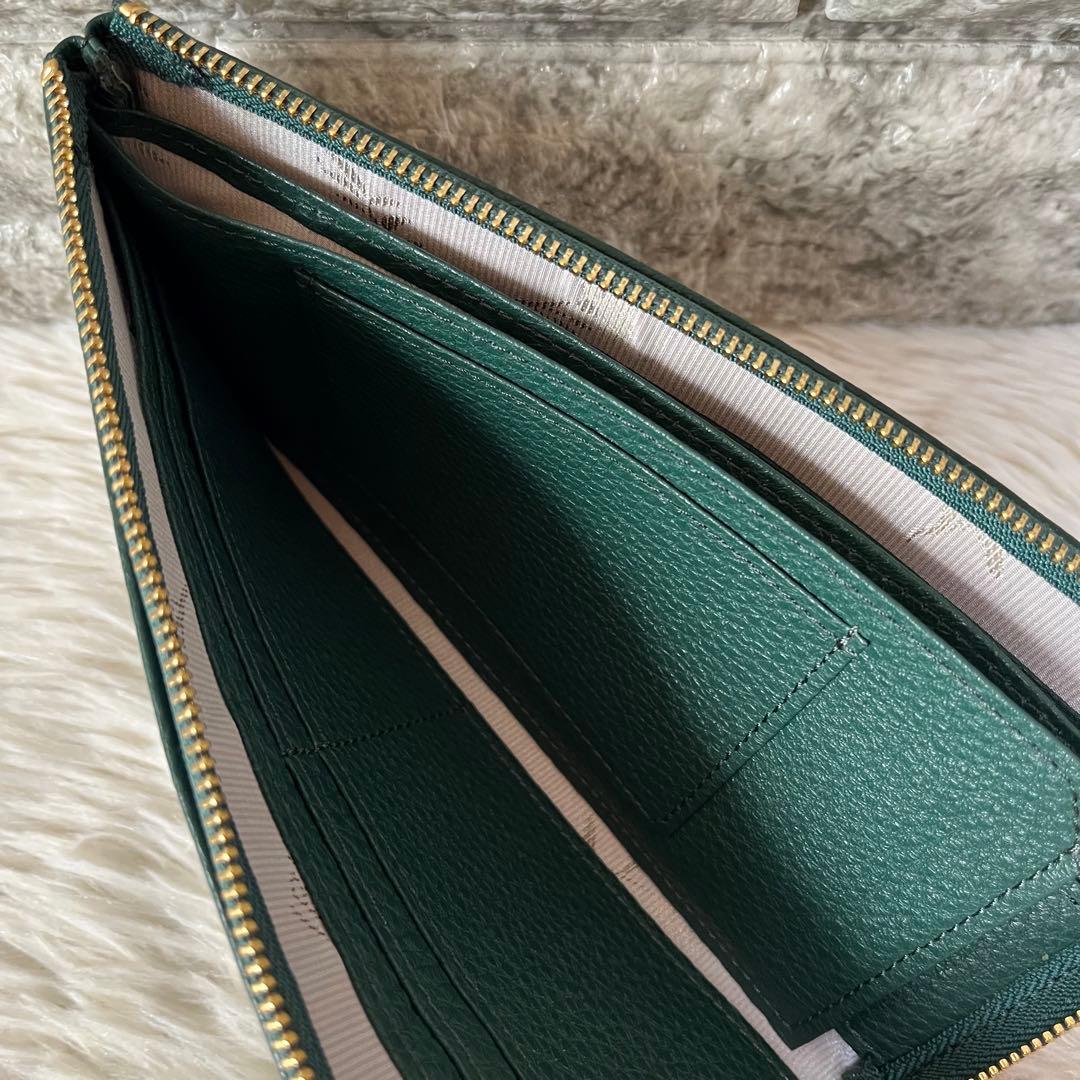 【極美品】イビサ　シュリンクレザー　L字ファスナー　スリムウォレット　長財布