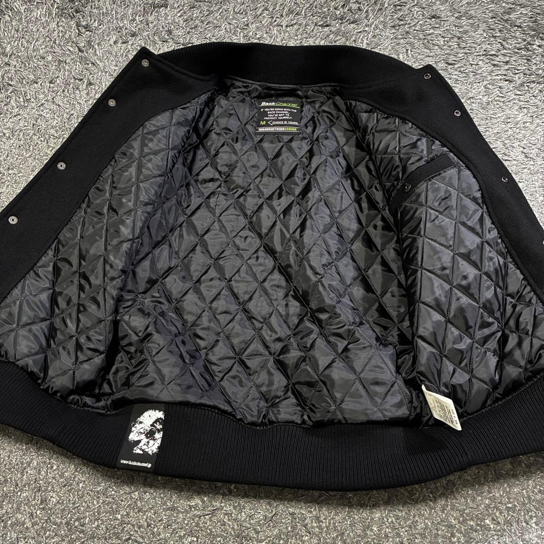 【美品】バックチャンネル ウールスタジャン STADIUM JKT Mサイズ 黒
