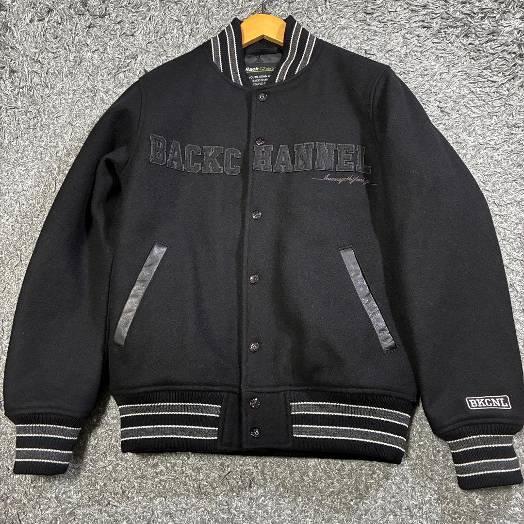 【美品】バックチャンネル ウールスタジャン STADIUM JKT Mサイズ 黒
