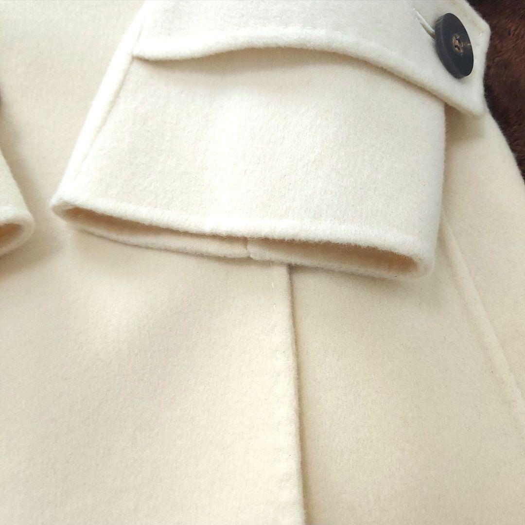 美品♡【FOXEY】カシミヤ100% チェスターコート クリーム 38