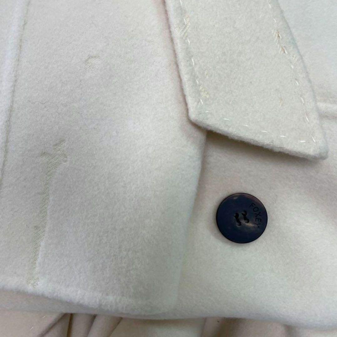 美品♡【FOXEY】カシミヤ100% チェスターコート クリーム 38