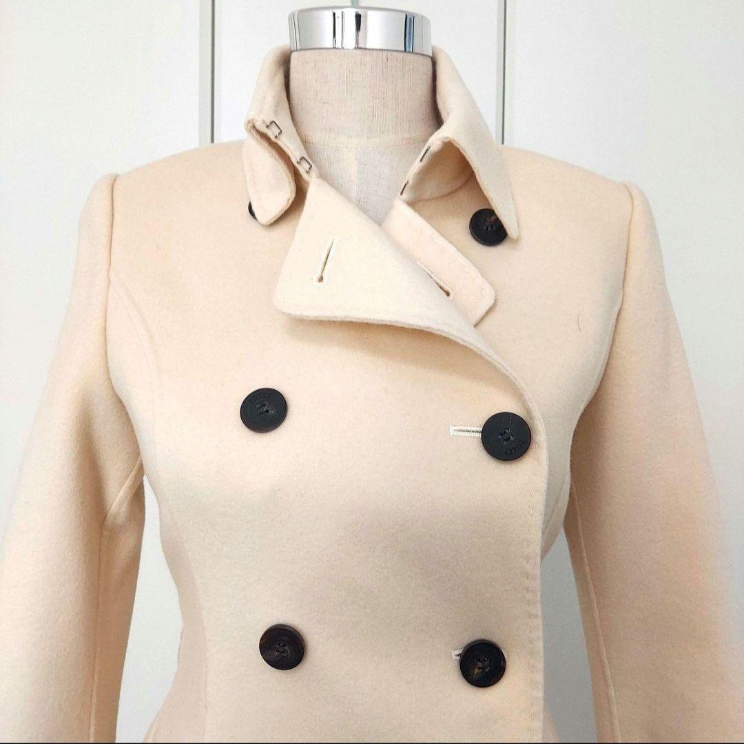 美品♡【FOXEY】カシミヤ100% チェスターコート クリーム 38