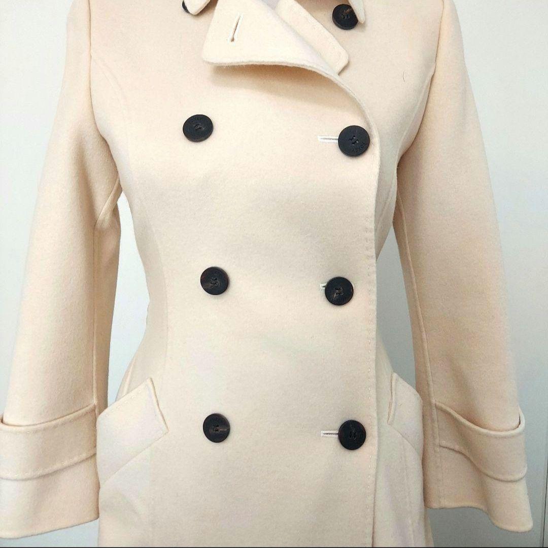 美品♡【FOXEY】カシミヤ100% チェスターコート クリーム 38