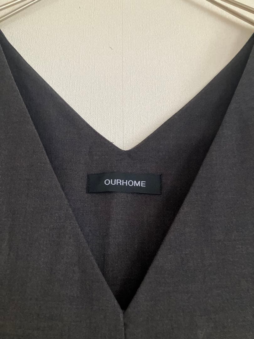 2回着用のみ美品●OURアワーホーム●ゆったりシルエットのオールインワン