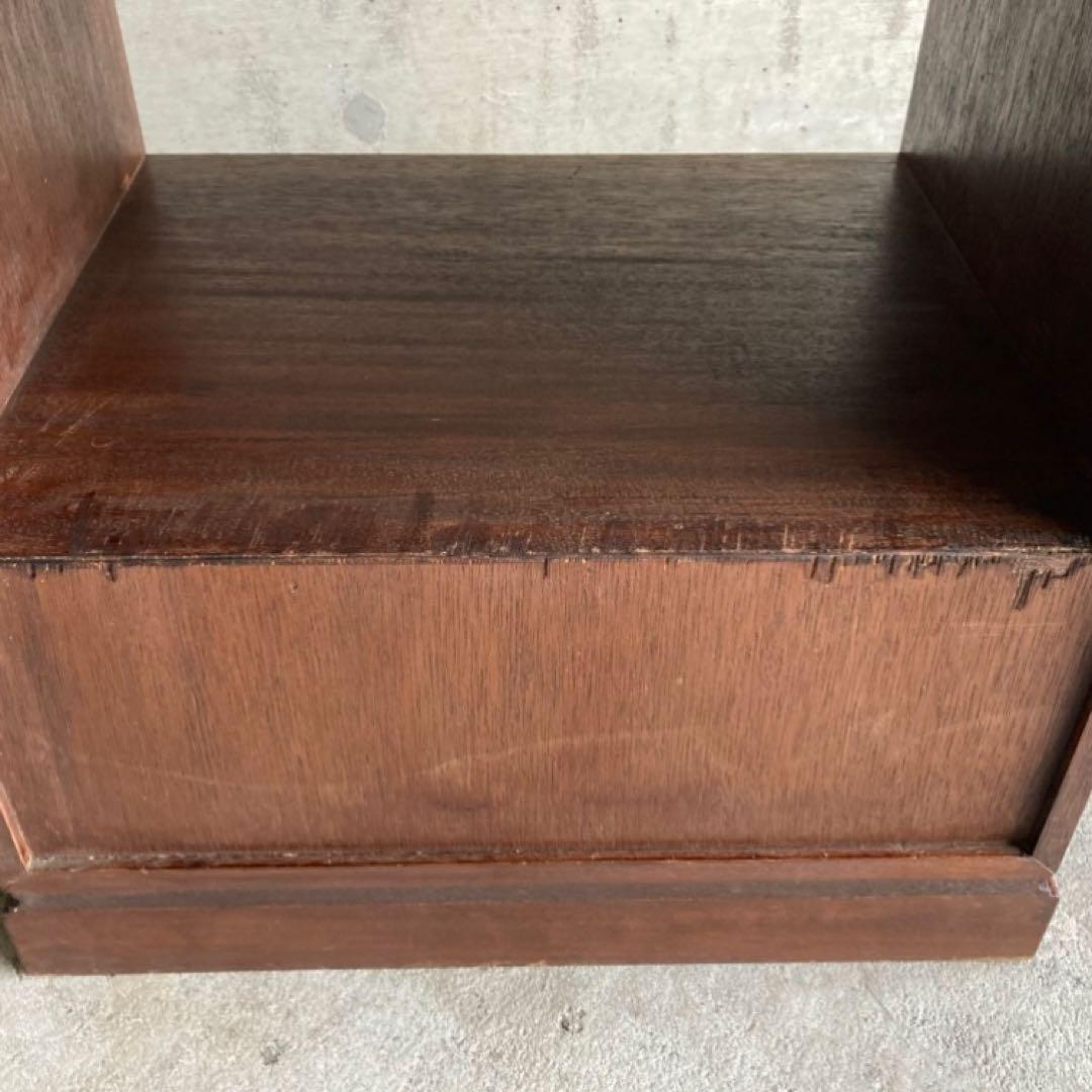 古い飾り棚 置物台 引き出し 収納 ラック チェスト キャビネット 木製 レトロ