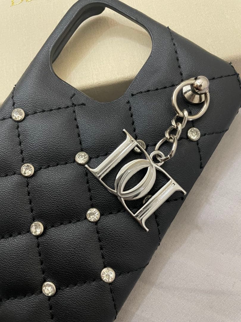 Darich ブラック キルティング iPhoneケース