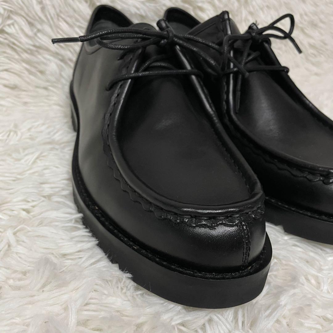 未使用　texcy luxe 革靴　チロリアンシューズ　ビジネス　冠婚葬祭　黒