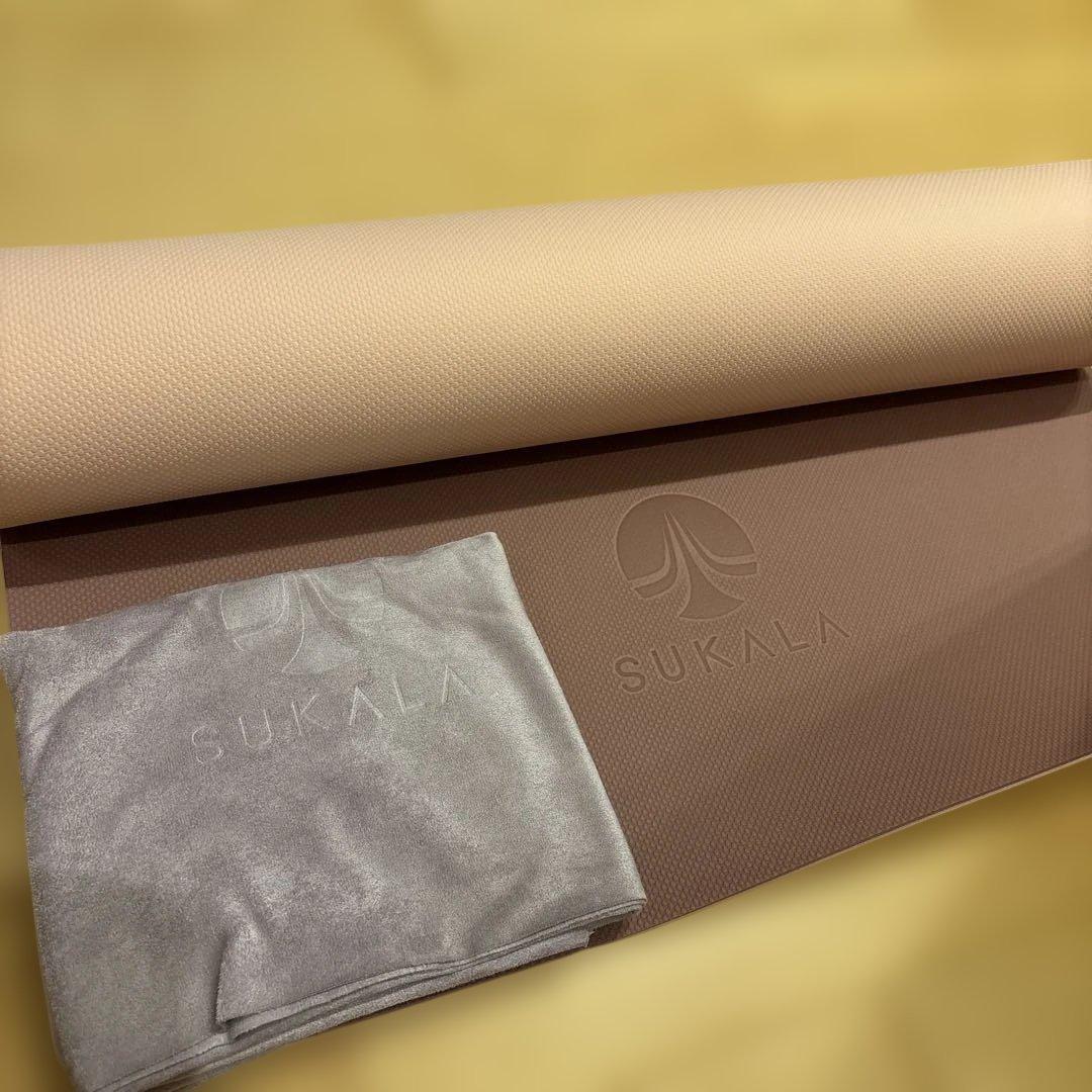 SUKALA ヨガマットケース ブラック　ヨガマット・ピンク　薄紫