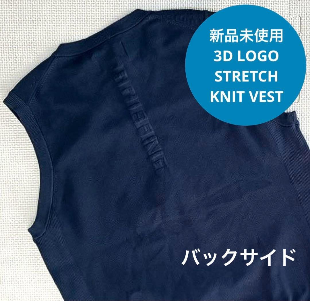 BRIEFING GOLF 3Dロゴ Vネック ニットベスト（NAVY／M）