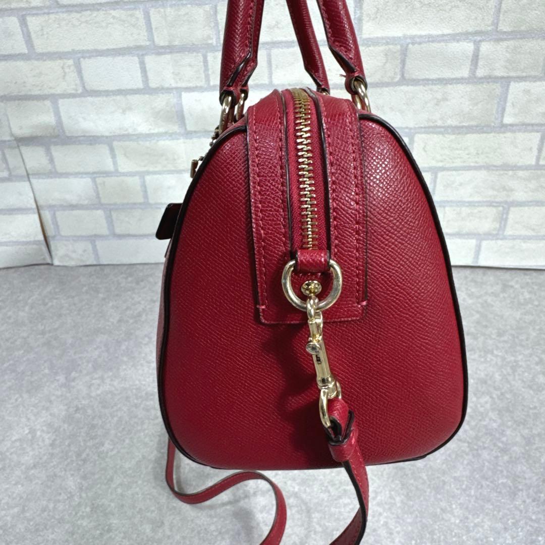 COACH コーチ ローアン サッチェル 2way ショルダーバッグ レッド