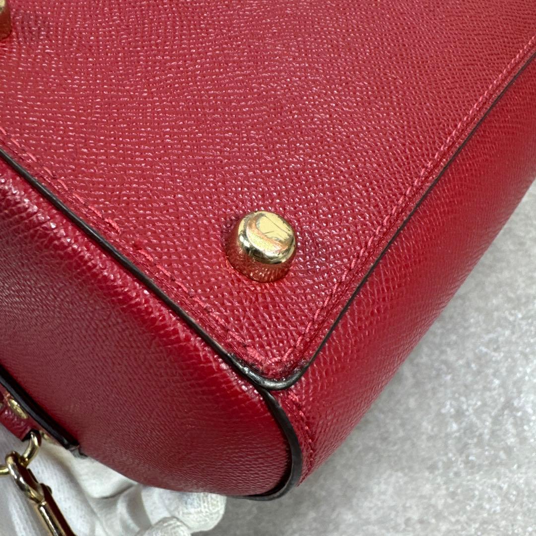 COACH コーチ ローアン サッチェル 2way ショルダーバッグ レッド