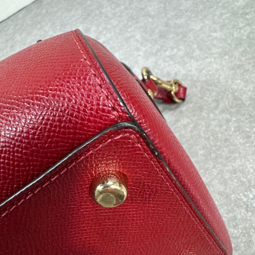 COACH コーチ ローアン サッチェル 2way ショルダーバッグ レッド