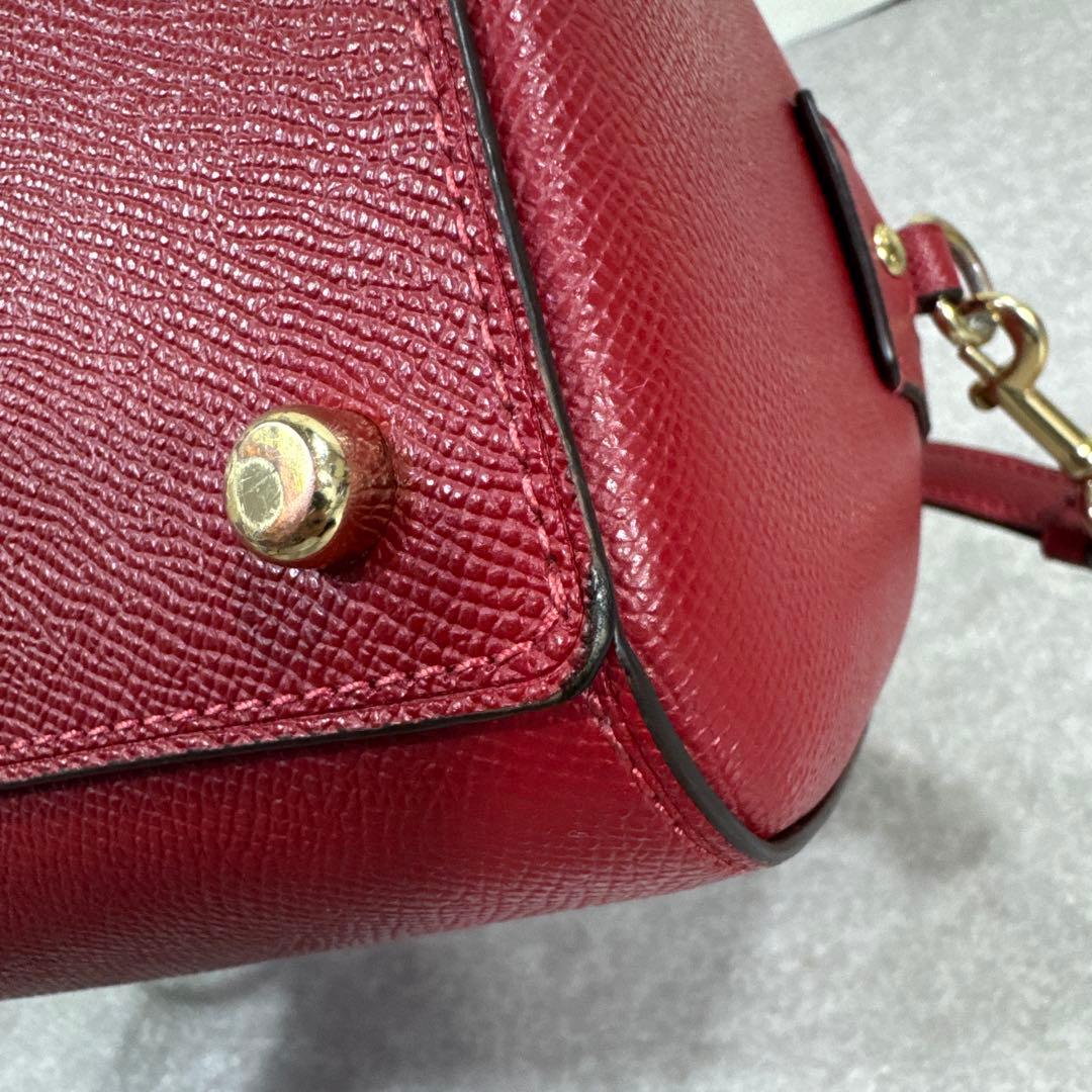 COACH コーチ ローアン サッチェル 2way ショルダーバッグ レッド