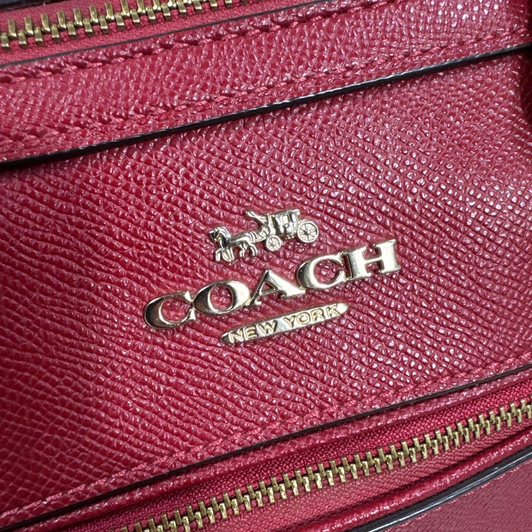 COACH コーチ ローアン サッチェル 2way ショルダーバッグ レッド