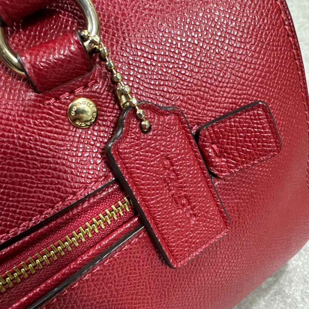 COACH コーチ ローアン サッチェル 2way ショルダーバッグ レッド