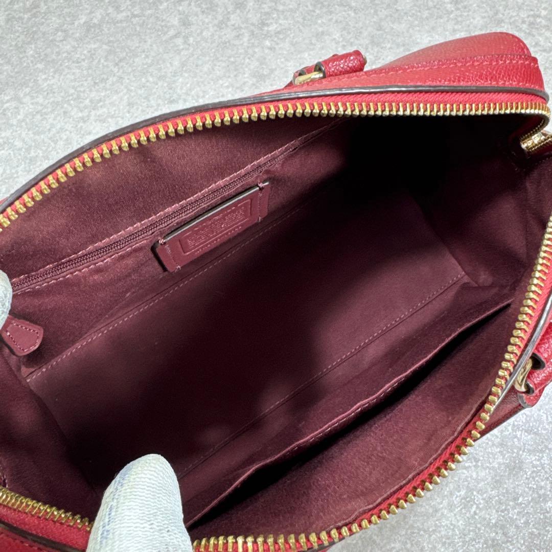 COACH コーチ ローアン サッチェル 2way ショルダーバッグ レッド