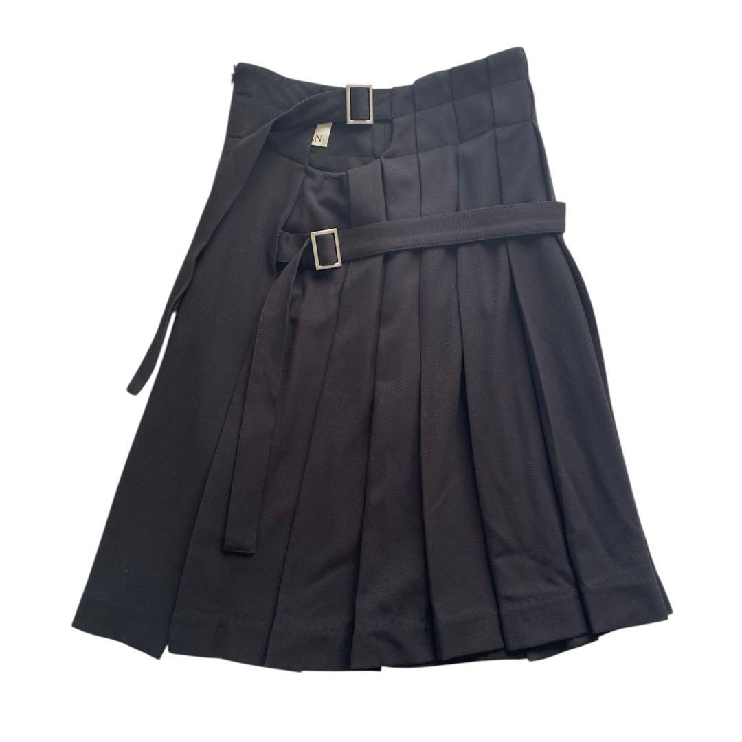 TELOPLAN obrecht skirt プリーツスカート ブラック