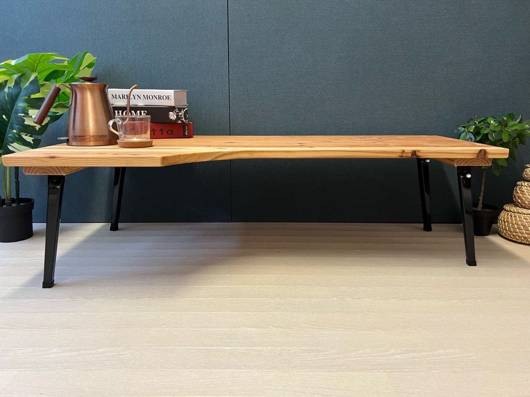 【在庫整理】 ローデスク 120cm 60cm 45cm スギ 折りたたみ脚