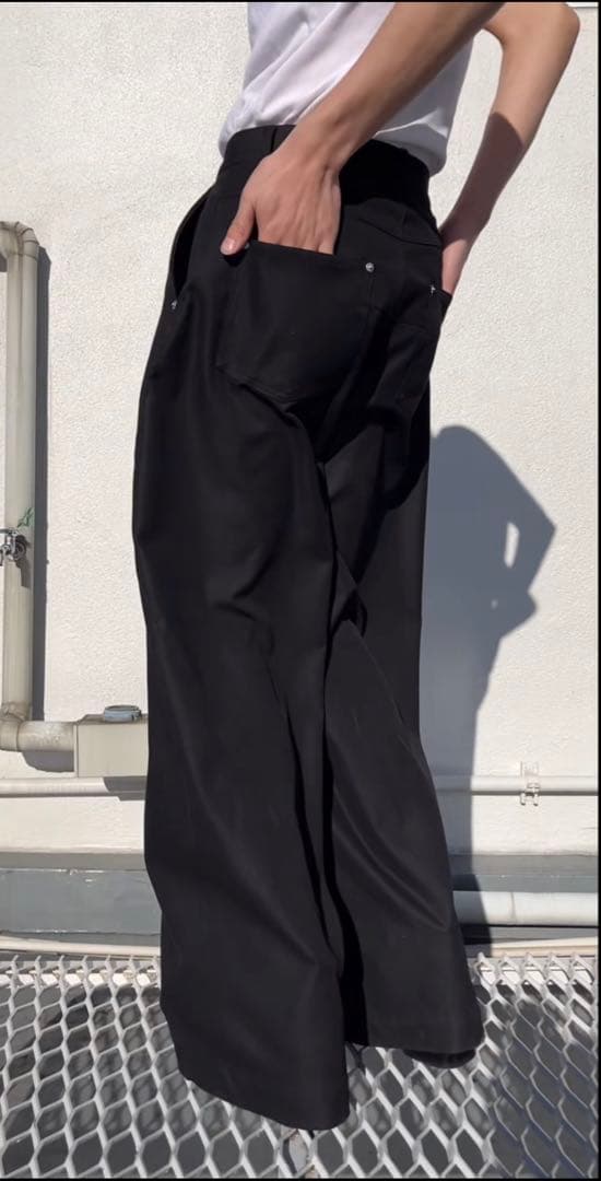 CAMPHOR WOOD ブラック ワイドパンツ