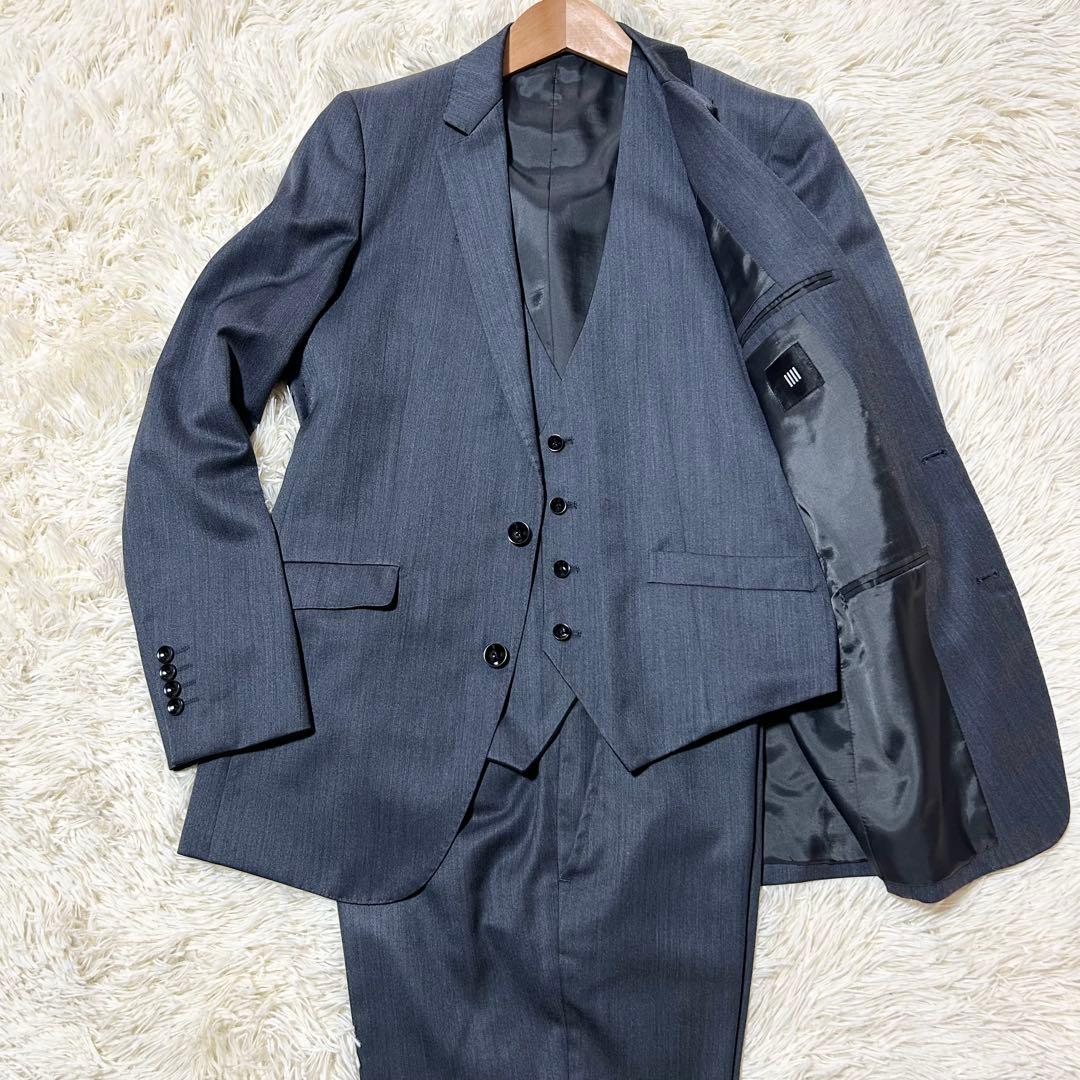 ✨未使用品級✨スーツカンパニー 3ピース スーツ セットアップ シルク混