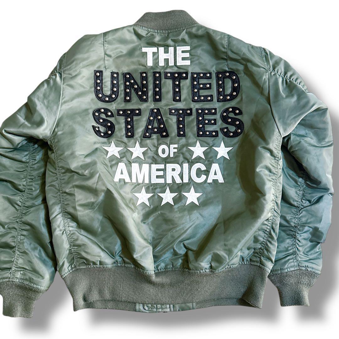 AVIREX MA-1 リバーシブル フライトジャケット 刺繍 ワッペン L