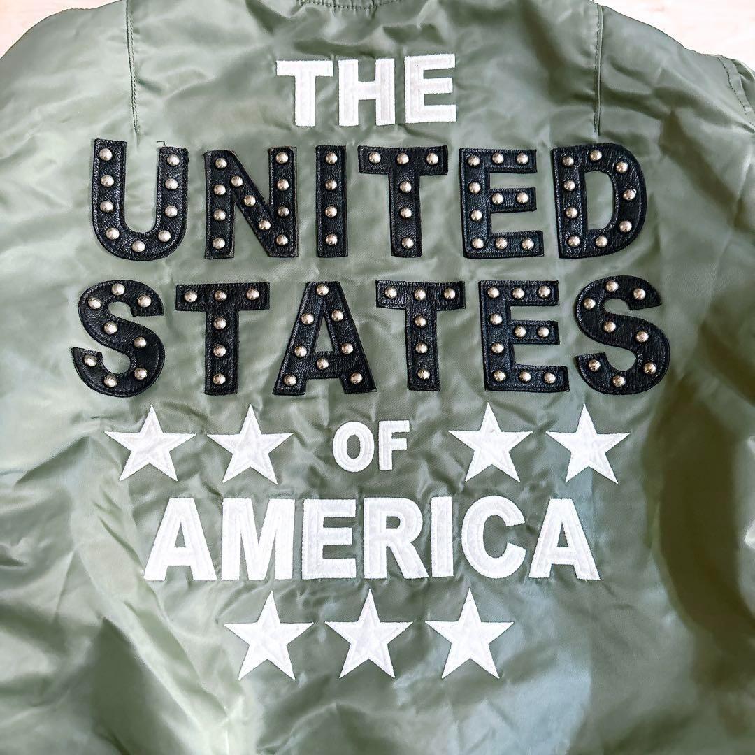 AVIREX MA-1 リバーシブル フライトジャケット 刺繍 ワッペン L