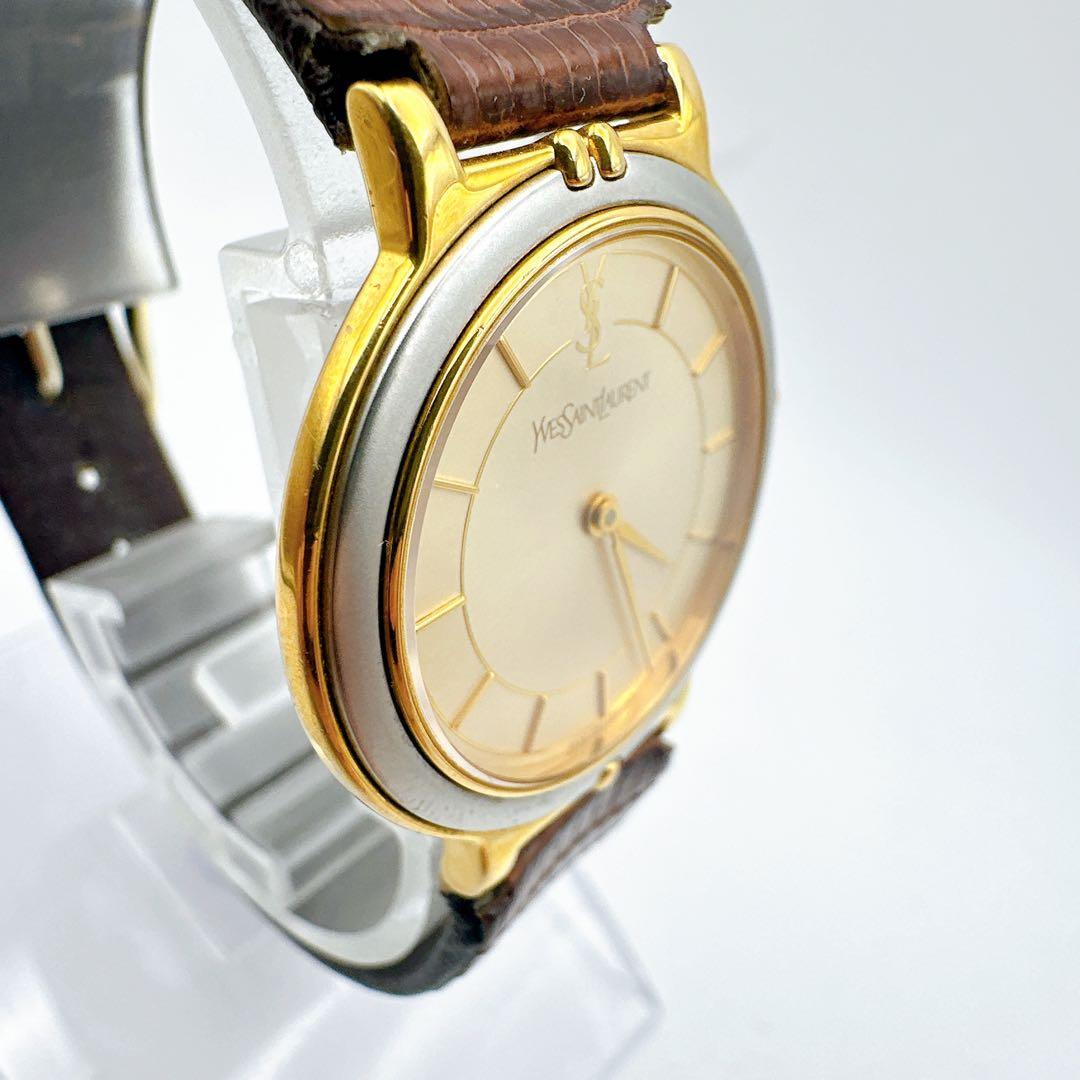 美品 稼動品 イヴサンローラン レディース腕時計 ゴールド レア キレイめ