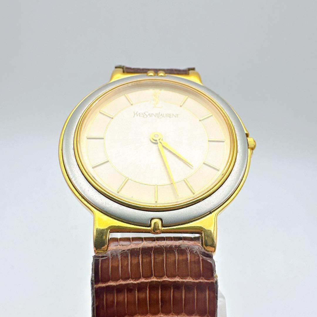 美品 稼動品 イヴサンローラン レディース腕時計 ゴールド レア キレイめ