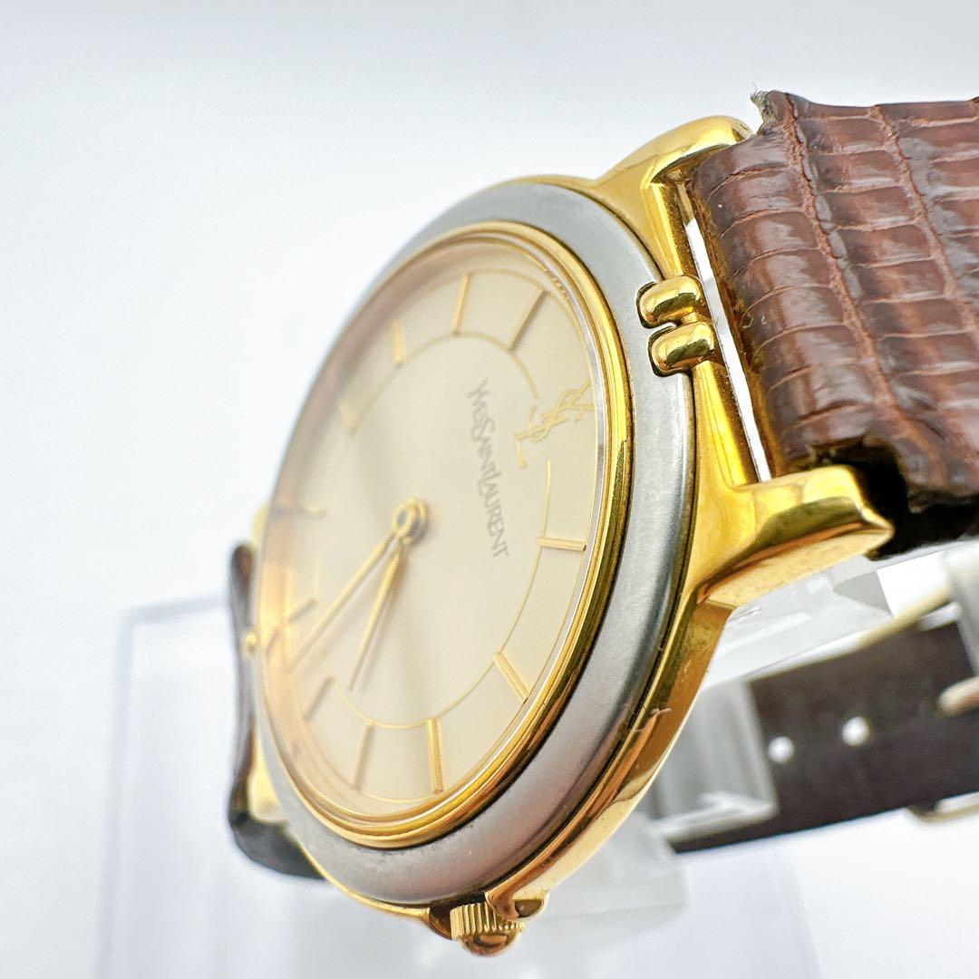 美品 稼動品 イヴサンローラン レディース腕時計 ゴールド レア キレイめ