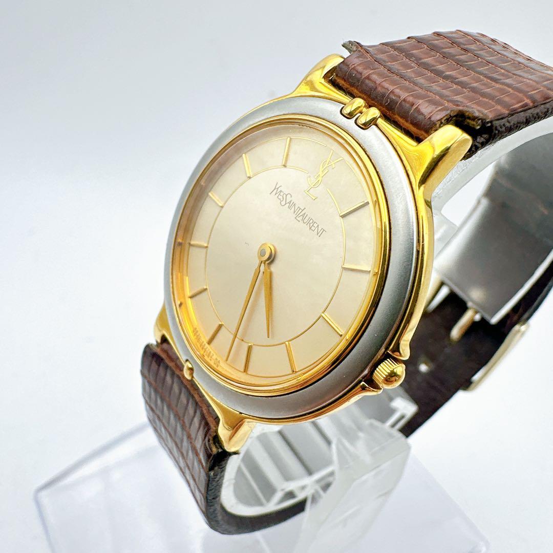 美品 稼動品 イヴサンローラン レディース腕時計 ゴールド レア キレイめ