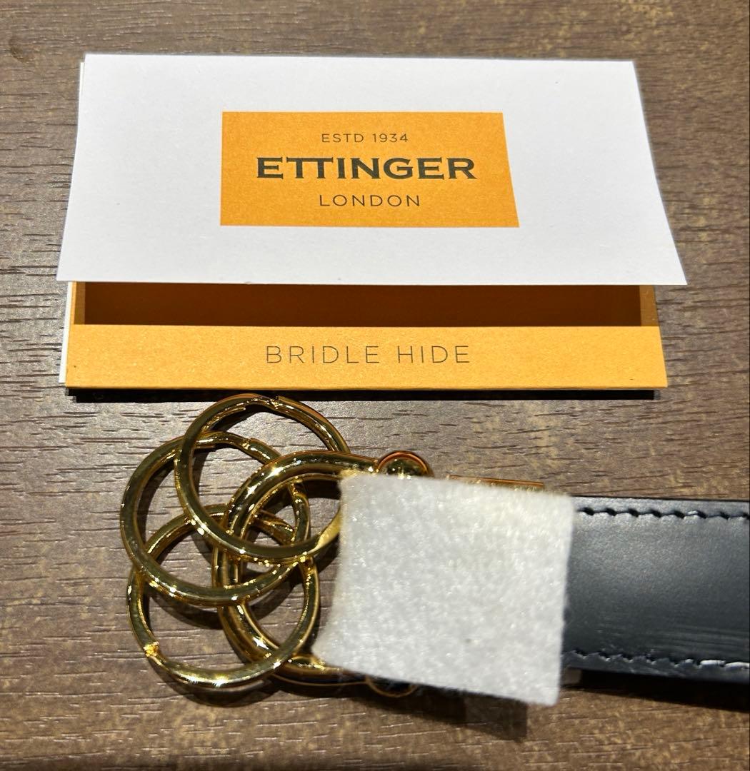 ETTINGER キーリング・キーホルダー 3連 紺色