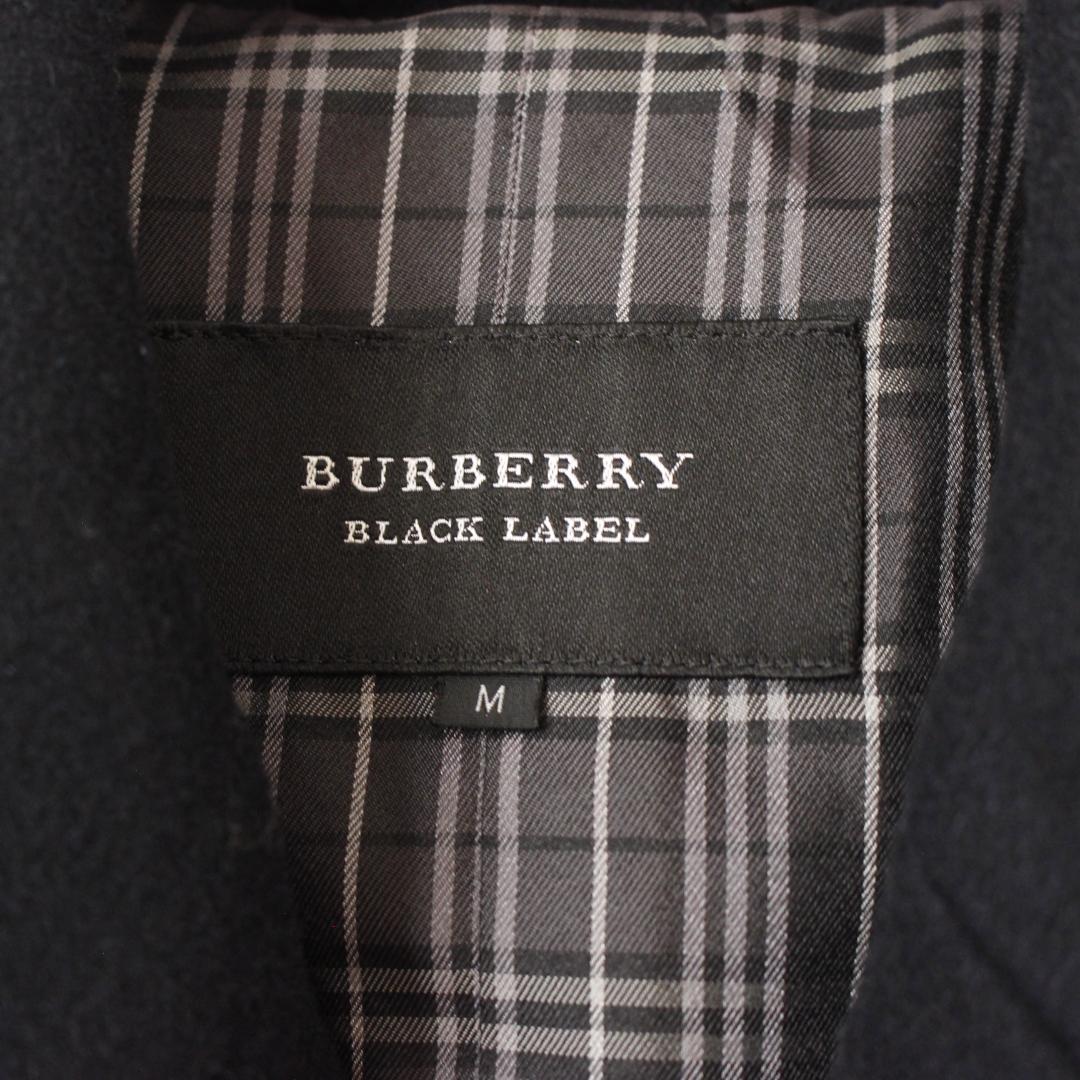 BURBERRY BLACK LABEL 銀ボタンピーコート Mサイズ ネイビー