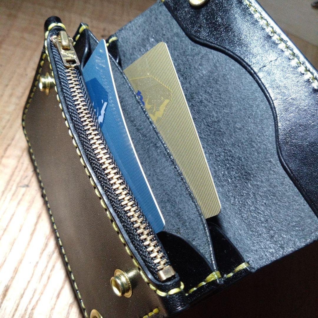 小判カン追加　ミドル　トラッカーウォレット　栃木レザー　ヴォーノアニリン　203