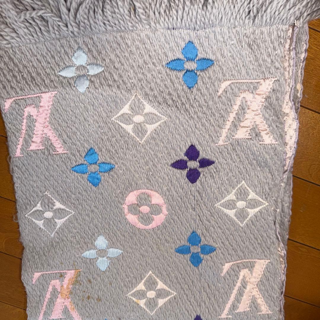 希少‼️ルイヴィトン　エシャルプ　ロゴマニア　限定カラー　マフラー　レインボー