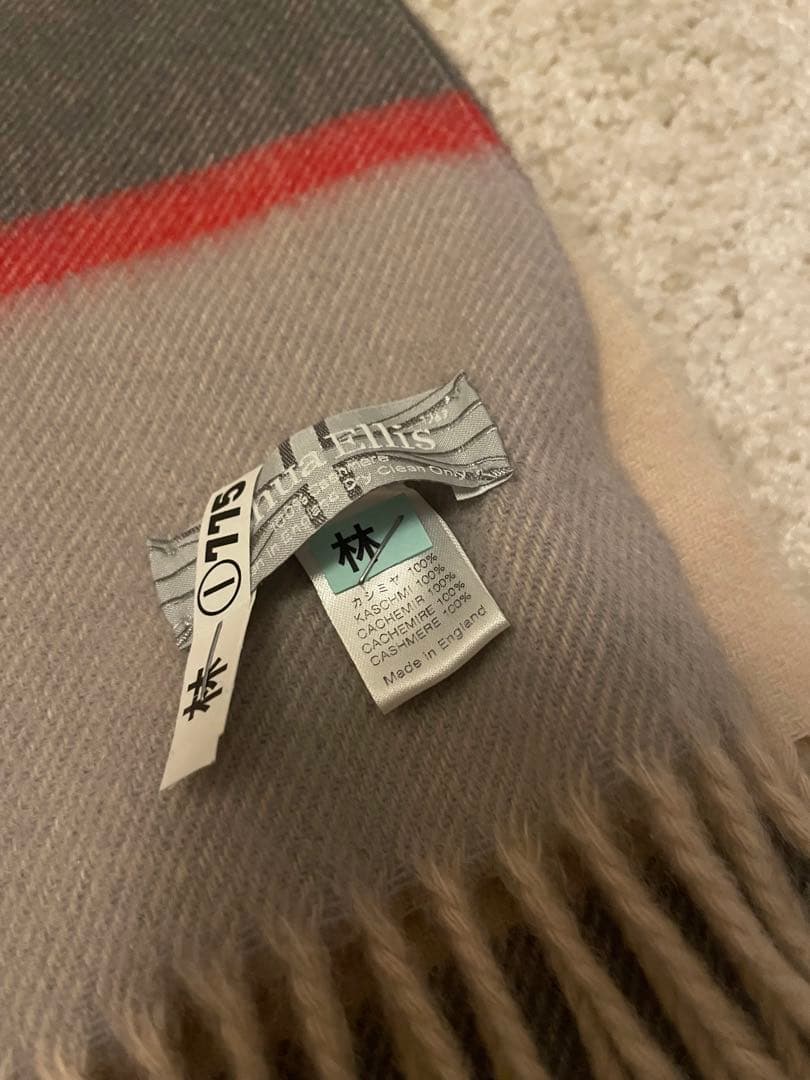 Ri...* 　Joshua Ellis カシミヤ　チェックストール