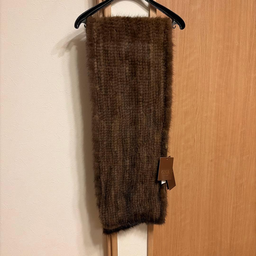 新品未使用タグ付き　GNA ミンク　マフラー　スヌード